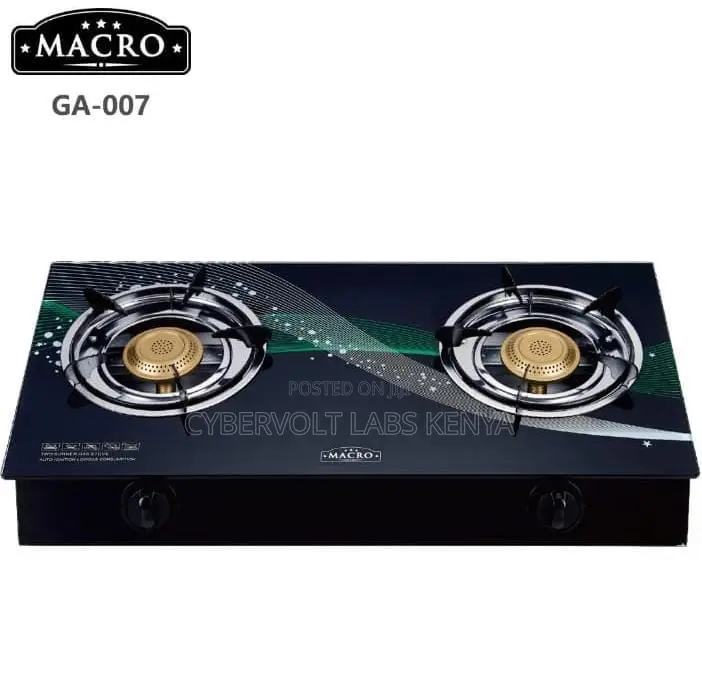 Macro Ga-007 2-Burner Glass Top Gas Stove