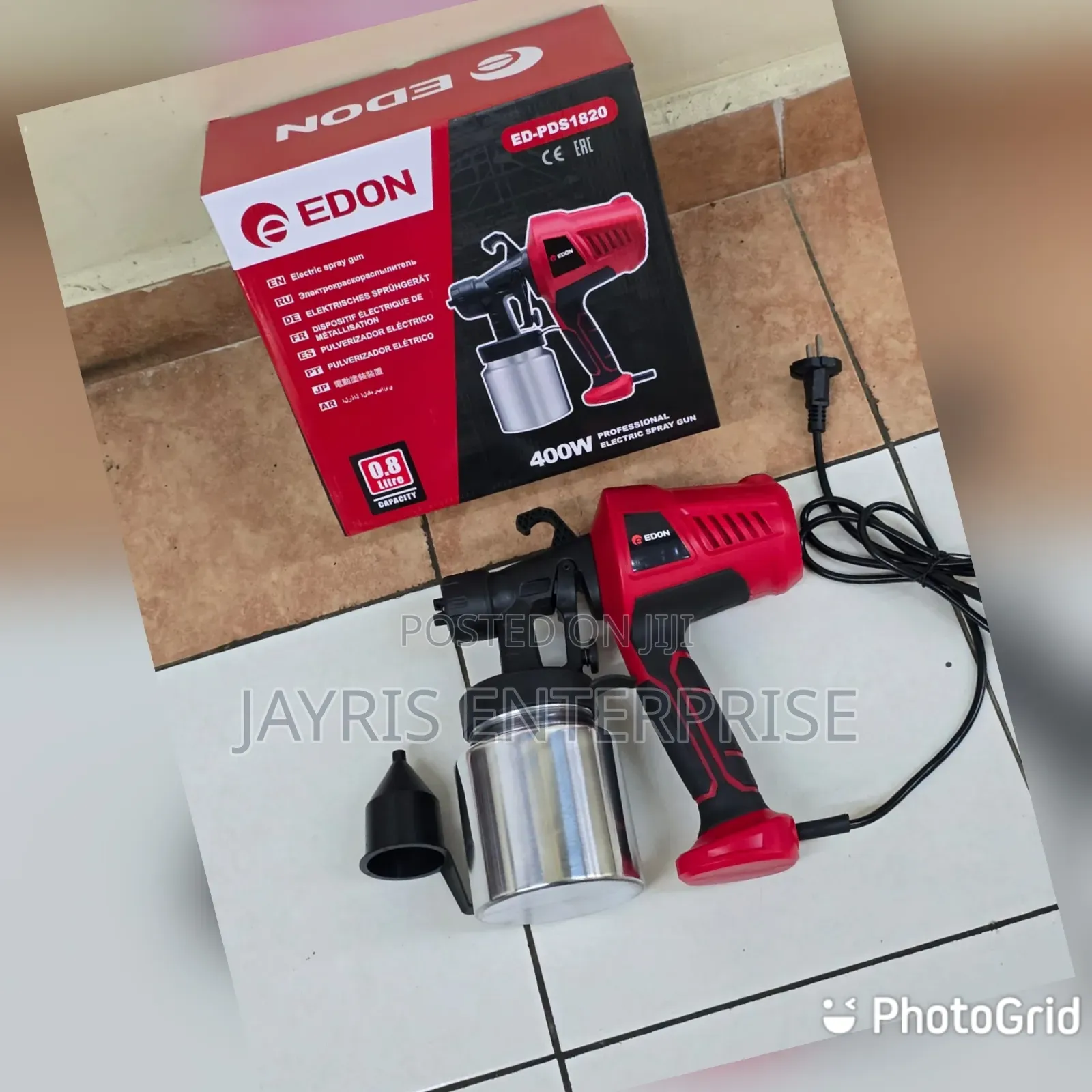 Now Available Edon 400w Electric Spray Gun Metallic Tank 800ml