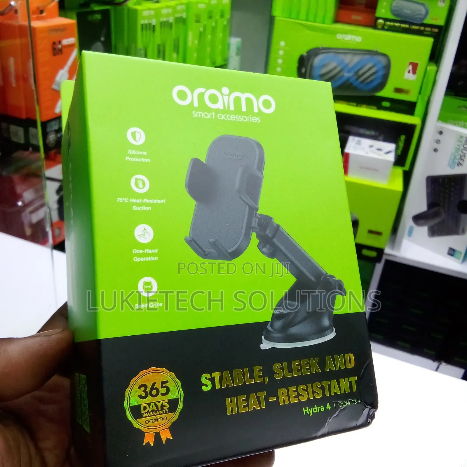 Oraimo Car Phone Holder With a Solid Grip Hydra 4