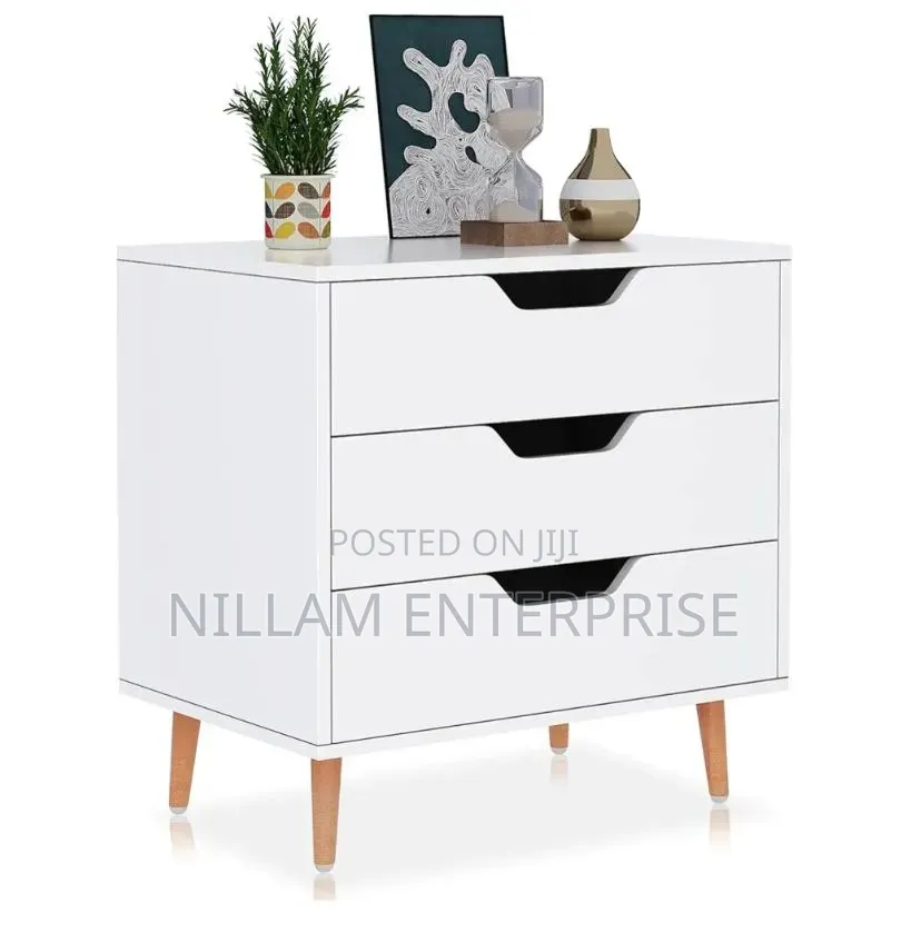 Wooden Bedside 3 Drawers Chest*