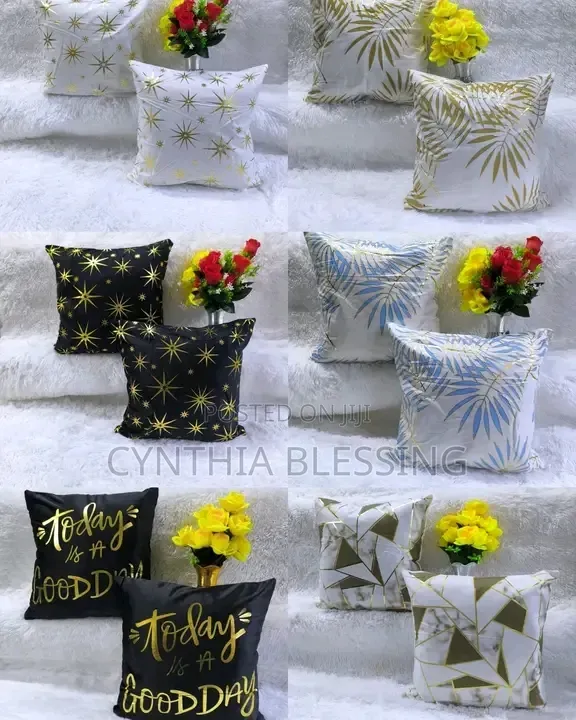 Throw Pillow Cases-White Gold