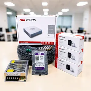 Plug and Play 3 Hikvision 1080p Hd CCTV Cameras Complete System Kit