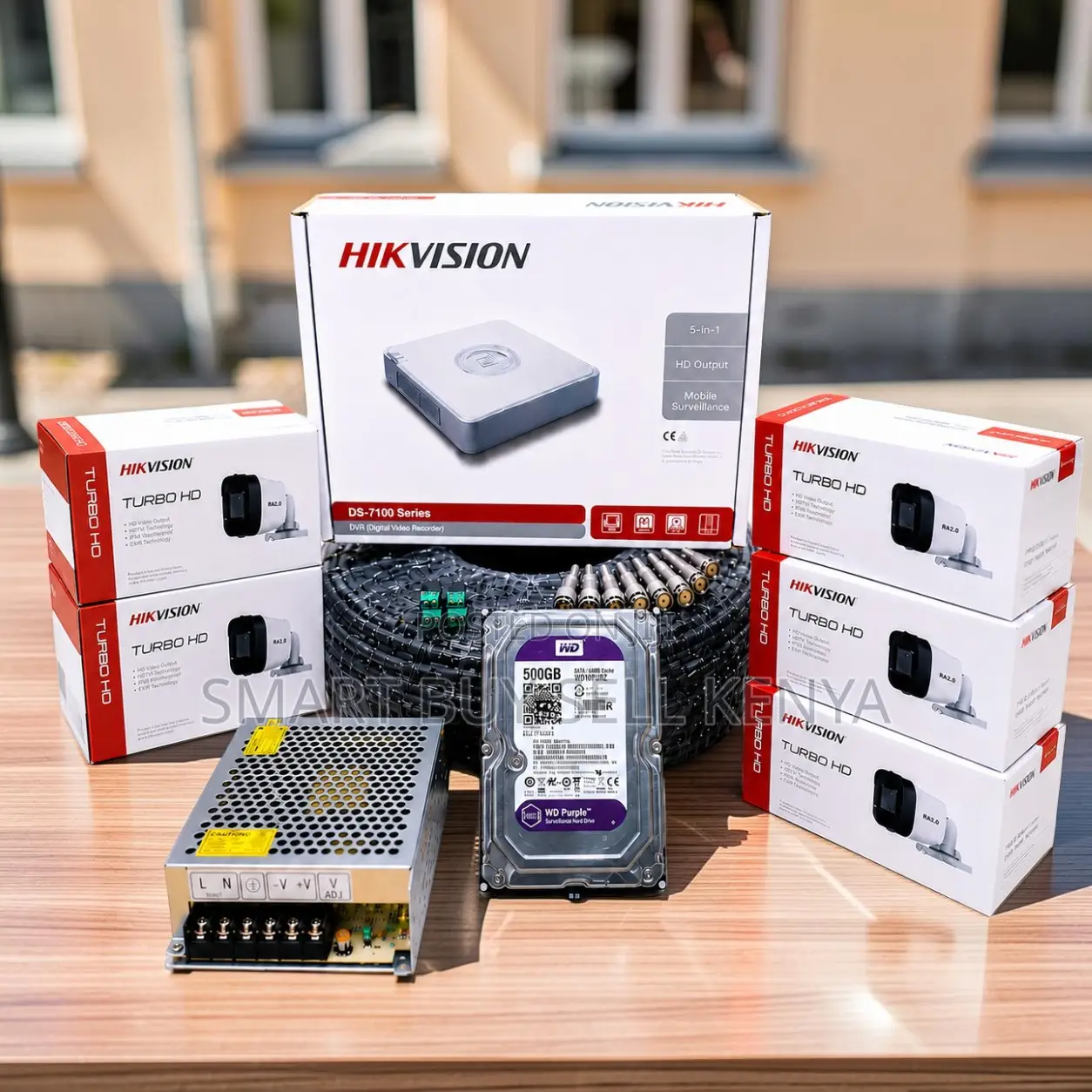 Best Performance 5 Hikvision 1080p Hd CCTV Cameras Complete System Kit