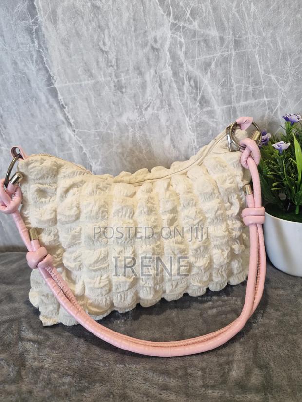 White and Pink Shoulder Bag