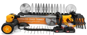 24v Cordless Grass Trimmer Lawn Mower With 2 Batteries.
