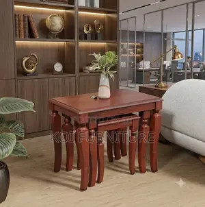 Coffee Table; Triplets Mahgany Executive Home Office Coffee Table