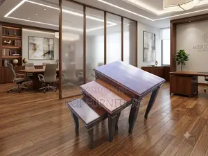 Coffee Table; Triplets Mahgany Executive Home Office Coffee Table
