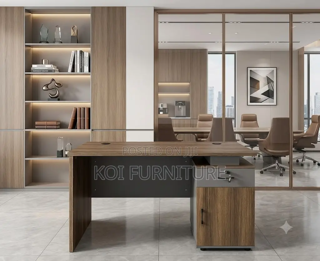 Office Desk; 1.2 Meters Brown Top Executive Computer Office Desk