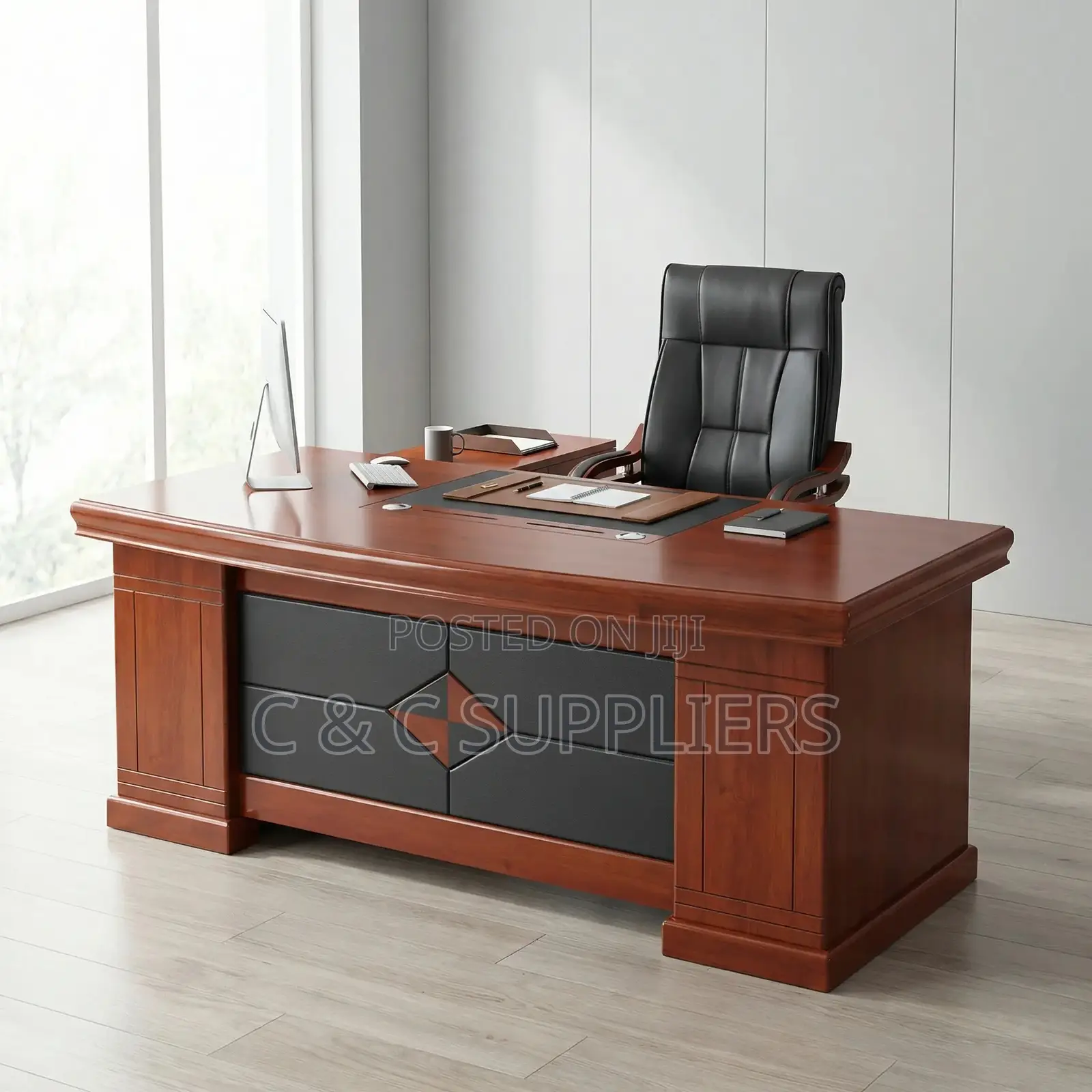 Executive Mahogany Boss Table-180cm