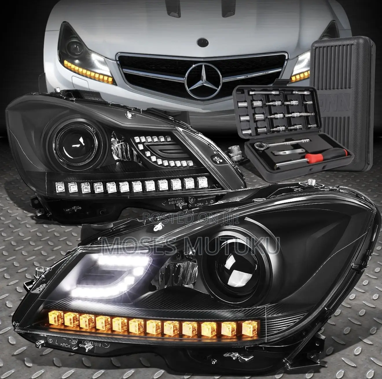 Mercedes Benz W204 2013 Smoke Headlights