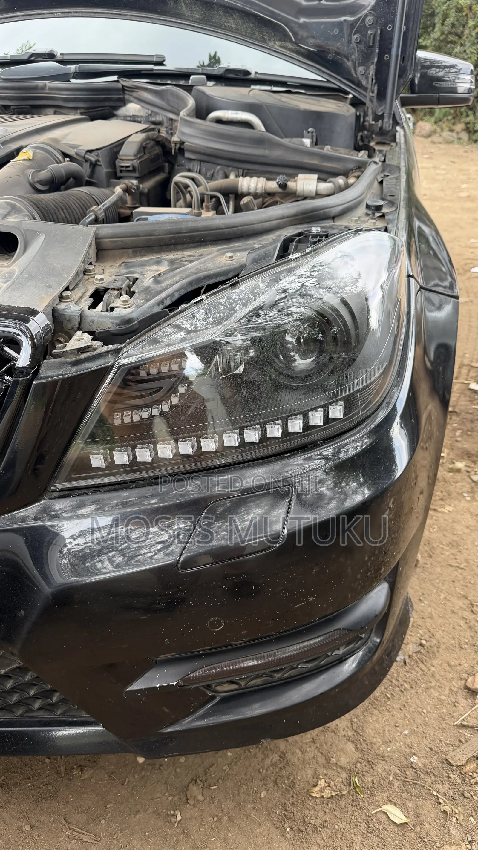 Mercedes Benz W204 2013 Smoke Headlights