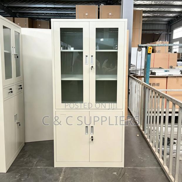 2-Door Half Glass File Cabinet - thumbnail 3