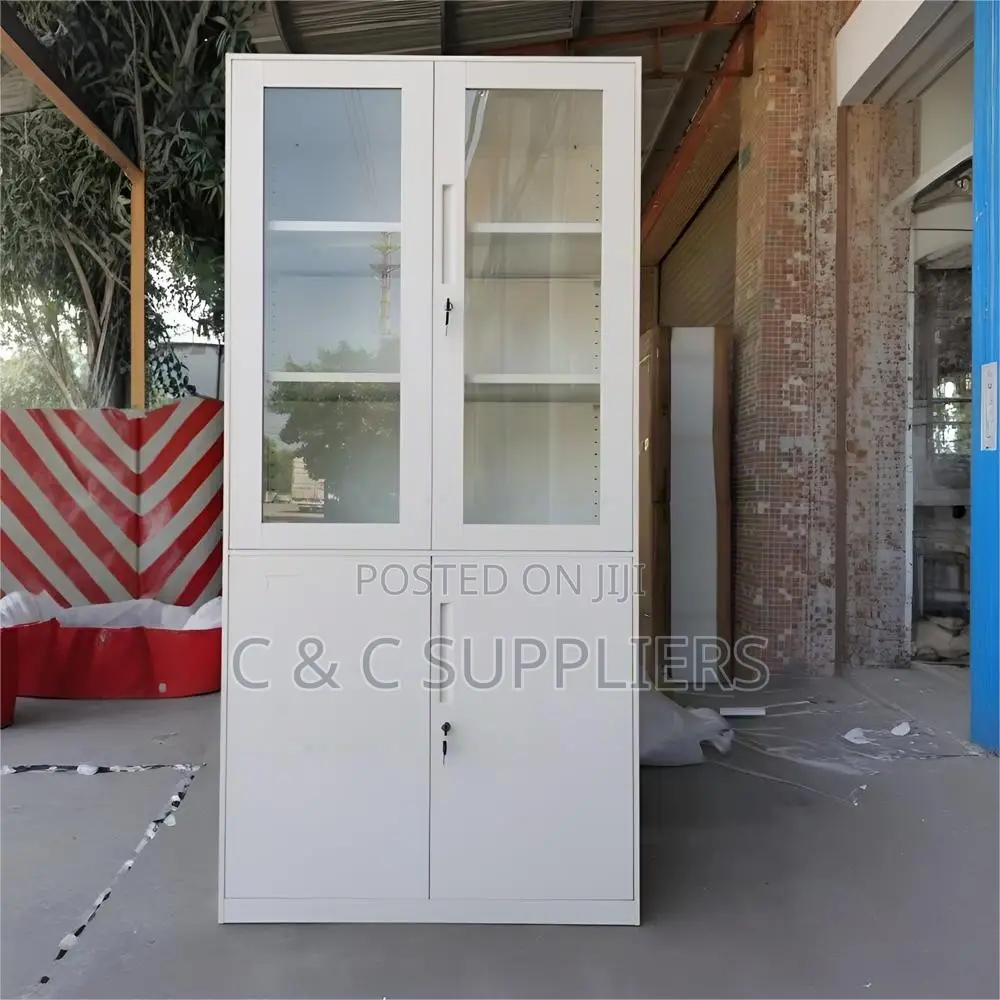 2-Door Half Glass File Cabinet