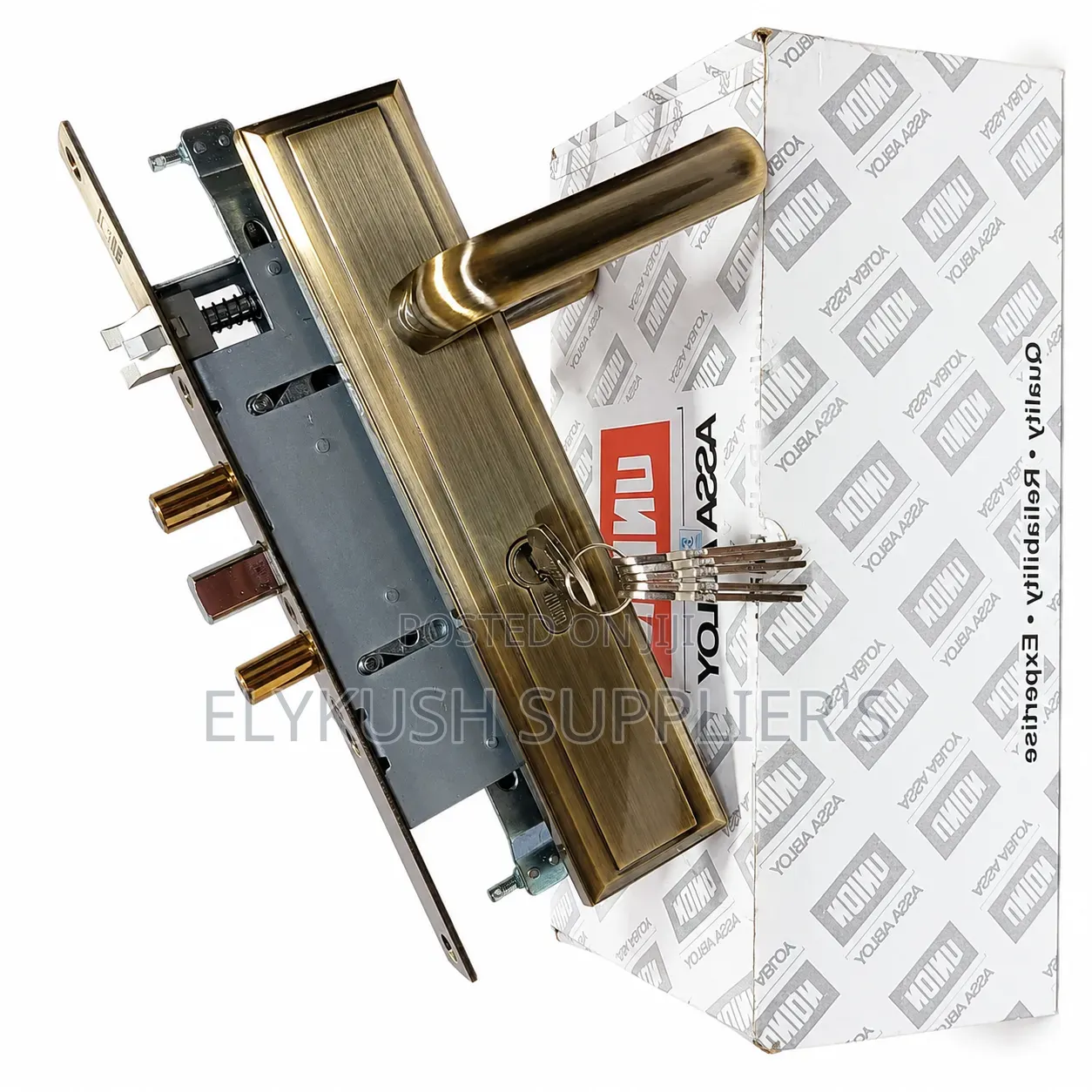 Union 85mm 3latch Mortise Door Lock