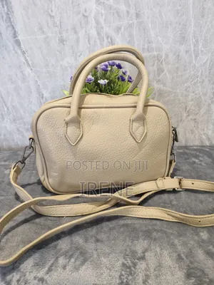 Beige and Brown Sling Bag