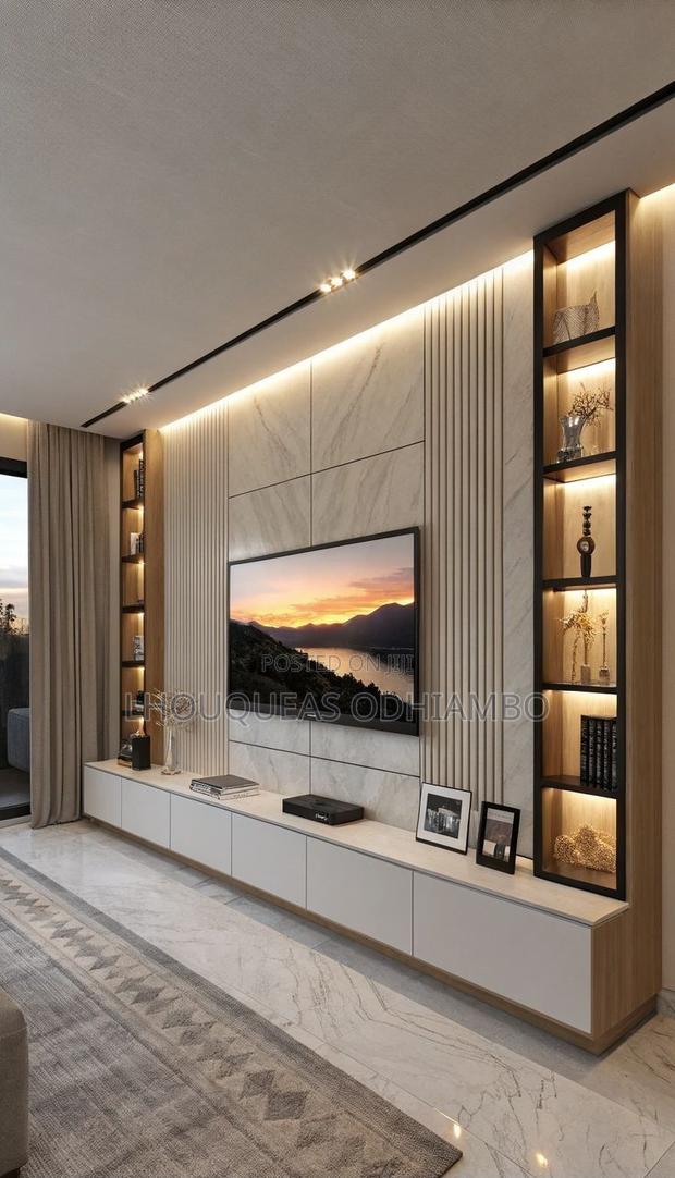 Luxury Fluted Wall Panel Tv Console - thumbnail 6