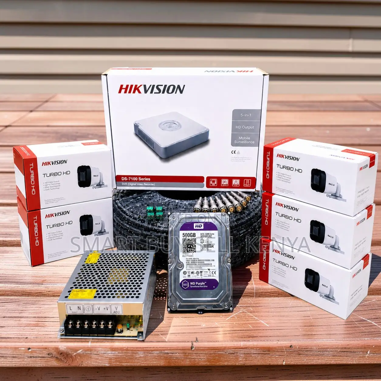 Inexpensive 5 Hikvision 1080p Full Hd CCTV Cameras Complete System Kit