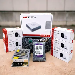 Super Quality 5 Hikvision 1080p Hd CCTV Cameras Complete System Kit