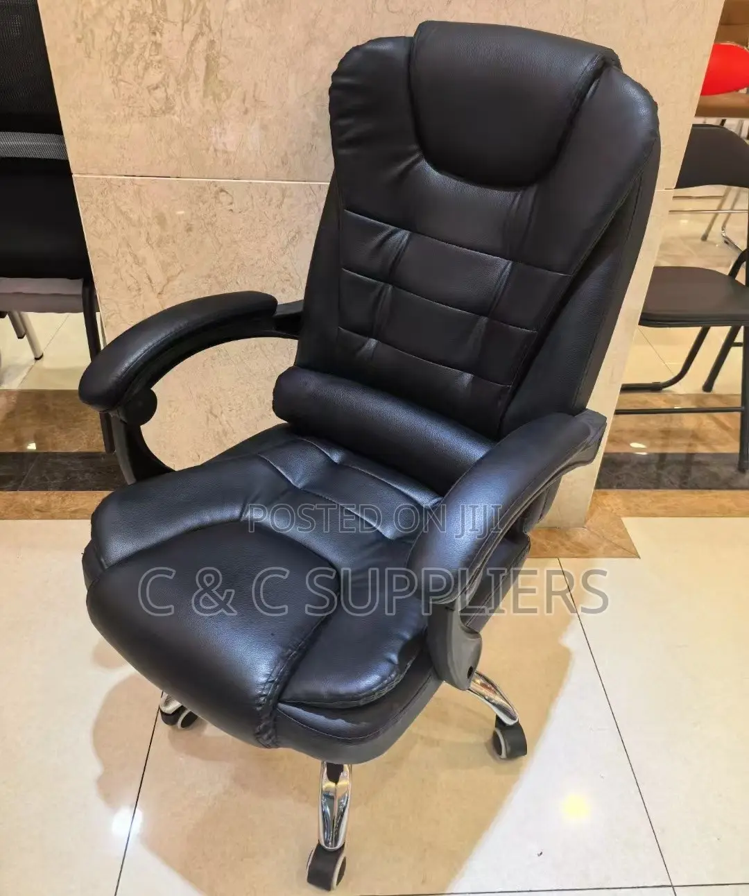 Swivel Adjustable Leather Desk Chair
