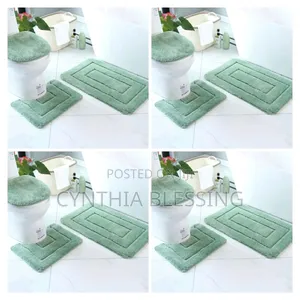 3pcs Bathroom Mats Sett,
