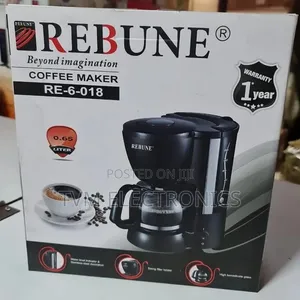 Rebune Re-6-019 Coffee Maker 1.25l - Black (1yr Wrty)