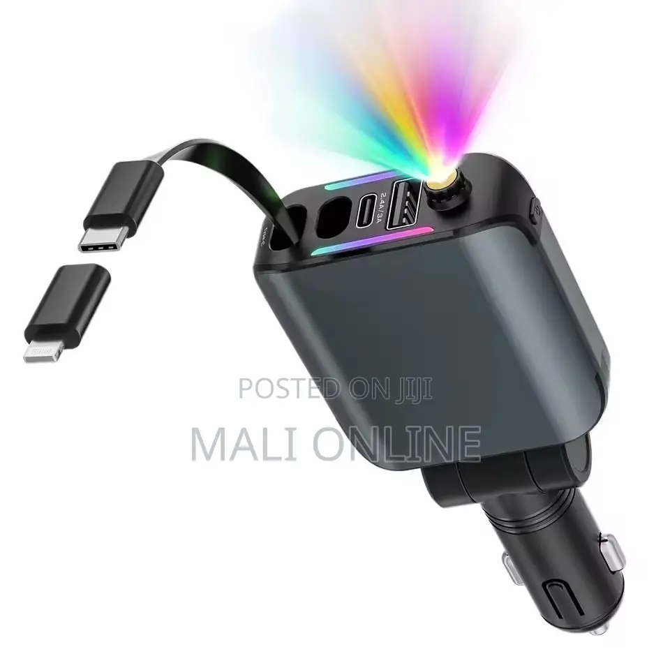 Retractable 4 in 1 Car Fast Charger