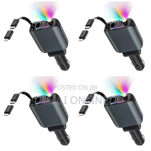 Retractable 4 in 1 Car Fast Charger