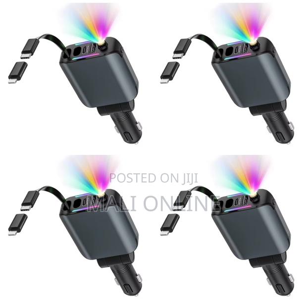 Retractable 4 in 1 Car Fast Charger - thumbnail 2