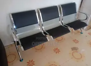 3 Seater Leather Waiting Bench