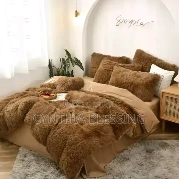 6pc Luxury Velvet Plush Fluffy Duvet Set