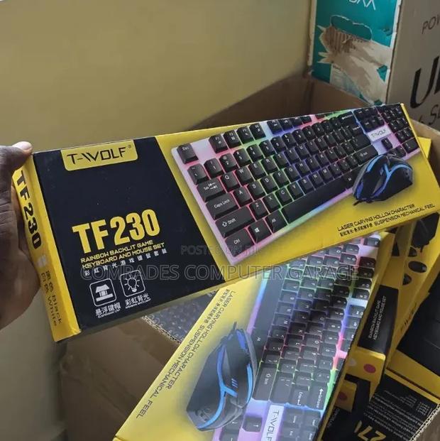 Rainbow Backlit Game Keyboard and Mouse Set.
