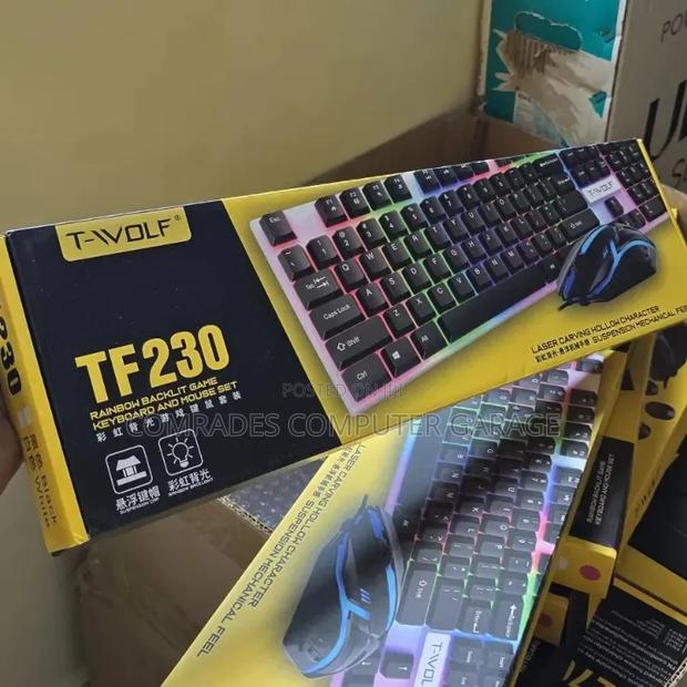 Rainbow Backlit Game Keyboard and Mouse Set. - thumbnail 2