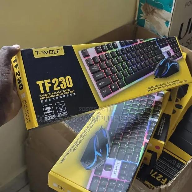 Rainbow Backlit Game Keyboard and Mouse Set. - thumbnail 3