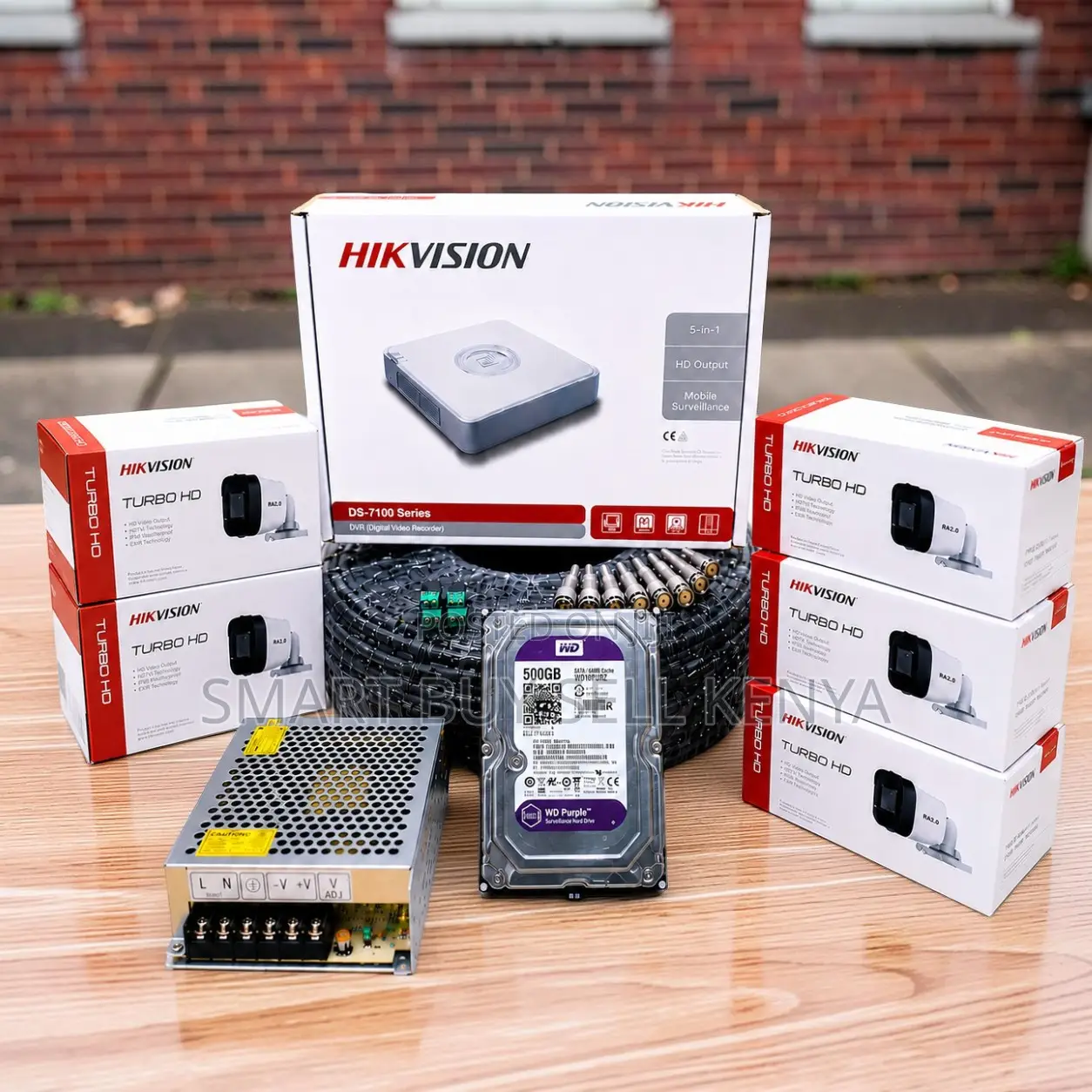 Long Term Reliability 5 Hikvision 1080p CCTV Cameras Full System Kit