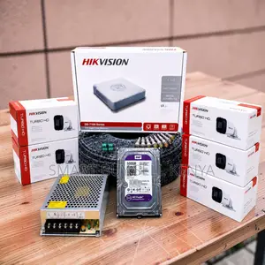 High Durability 5 Hikvision 1080p Hd CCTV Cameras Complete System Kit
