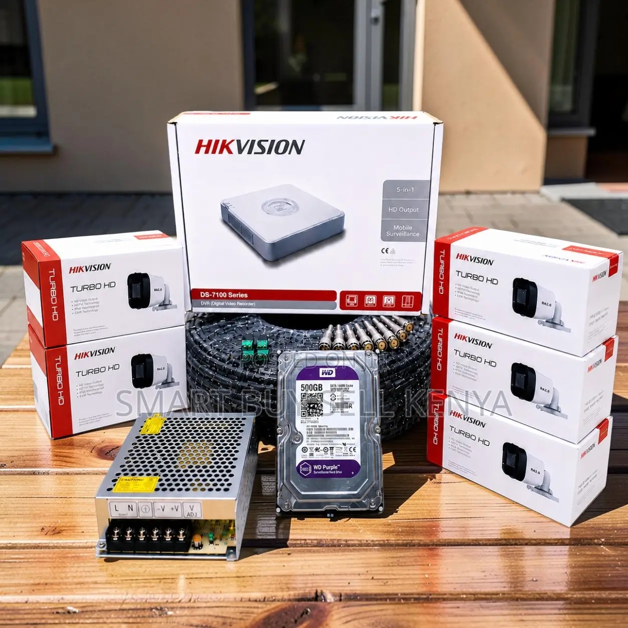 Ultra High Quality 5 Hikvision 1080p CCTV Cameras Complete System Kit