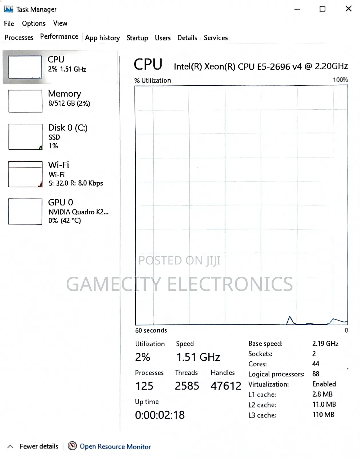 Desktop Computer Lenovo ThinkStation P910 1GB Intel Xeon SSD 256GB