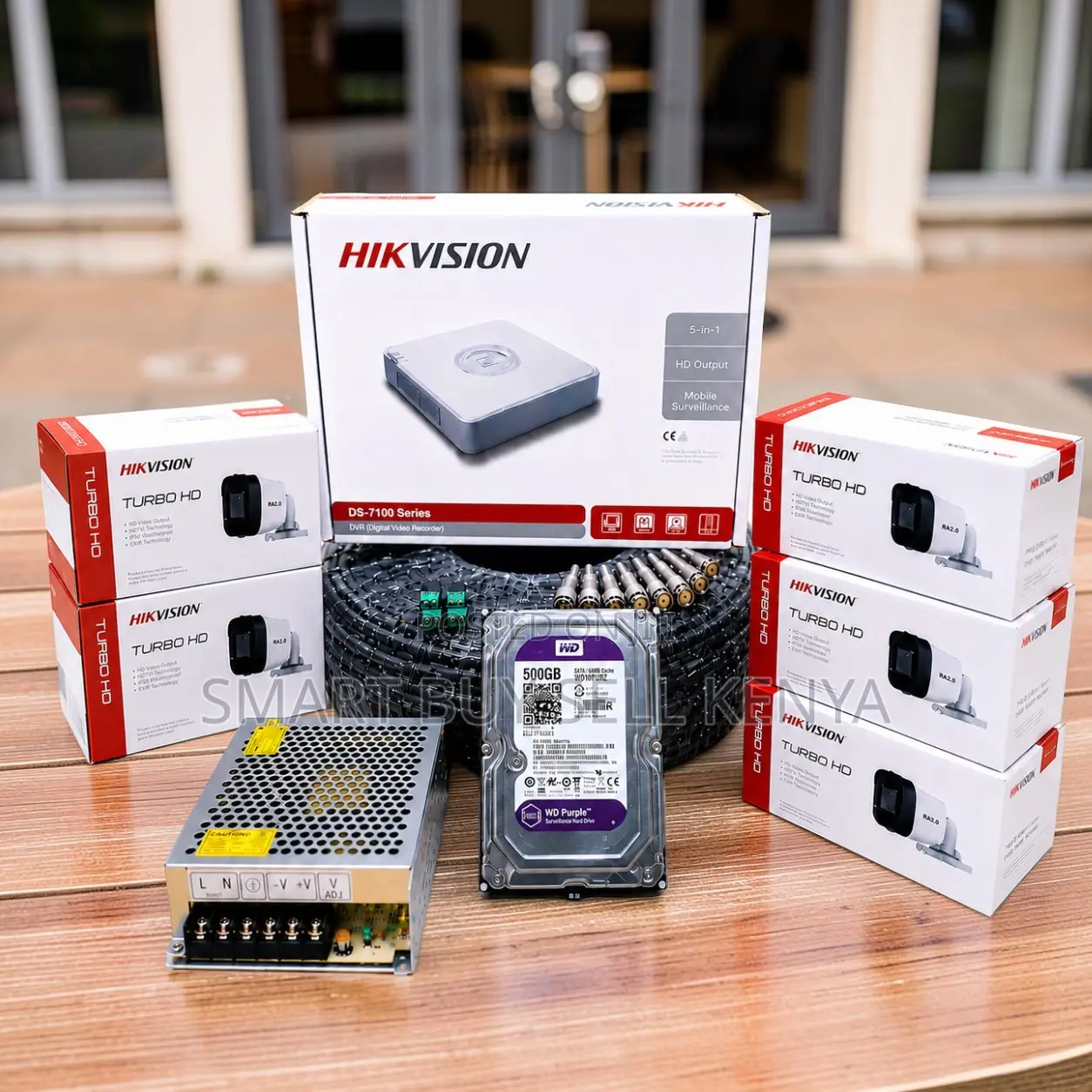 Remote Monitoring 5 Hikvision 1080p CCTV Cameras Complete System Kit