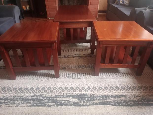3 Piece Mahogany Coffee Table - thumbnail 4