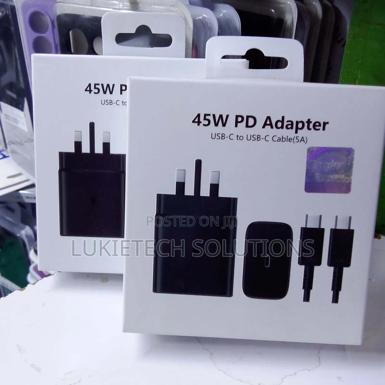 45 Watts High Quality Charger (Black) Complete With Fast Cable