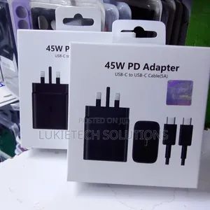 45 Watts High Quality Charger (Black) Complete With Fast Cable