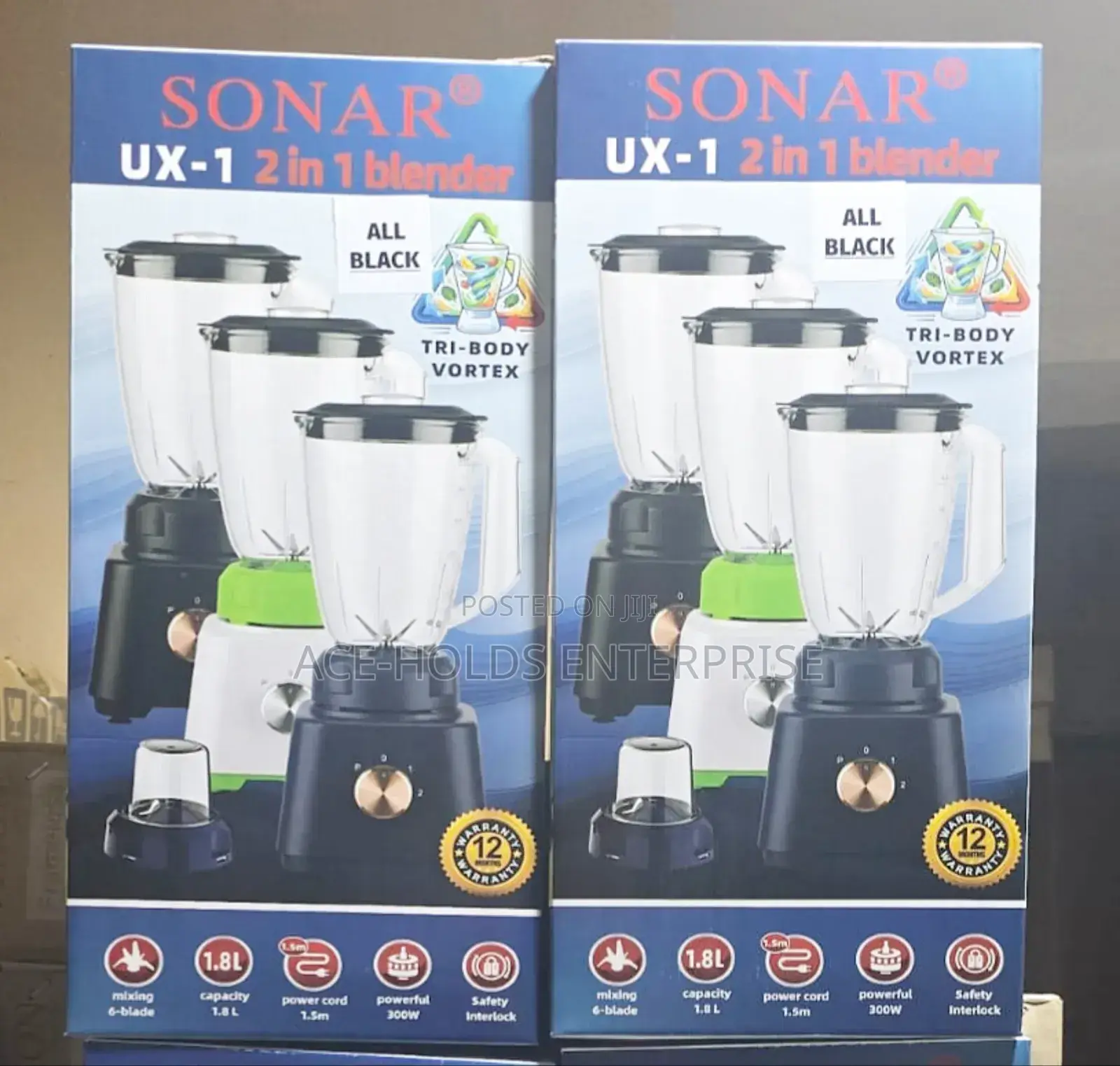 Sonar 1.8 Litres Home Electric Blender With Grinder- 300watts