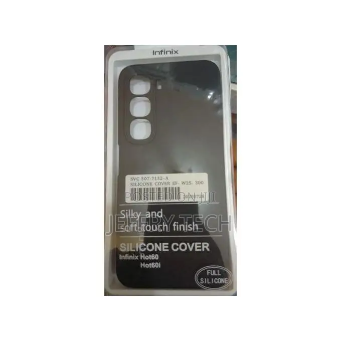 Infinix Hot 60/Hot 60i Protective Black Silicone Pouch