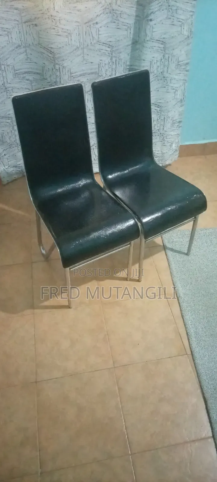 I'm Selling Two Black Chairs. Anyone Willing to Buy Call Me.