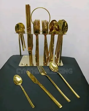 36pcs Luxury Gold Cutlery Set