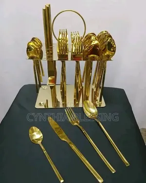 36pcs Luxury Gold Cutlery Set