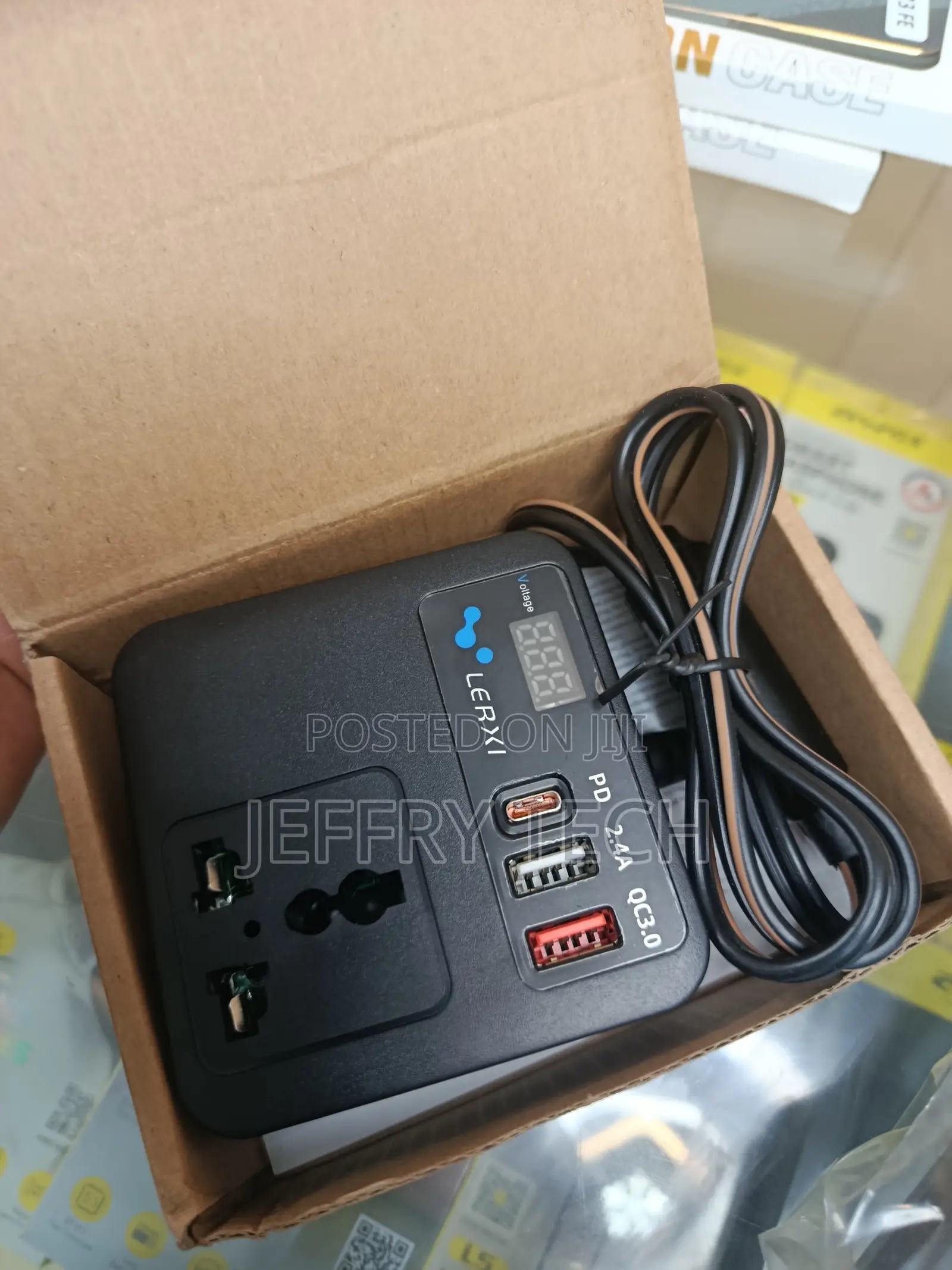 Lerxi Car Power Inverter Designed to Convert 12v/24v Dc to 220v Ac.