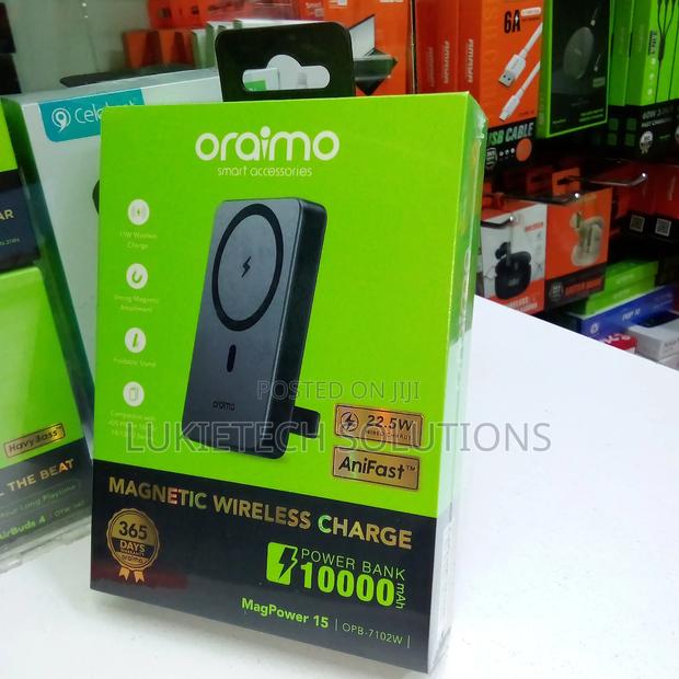 Oraimo Wireless Powerbank ,15 Watts Wireless Charger 22.5 Wired Charge