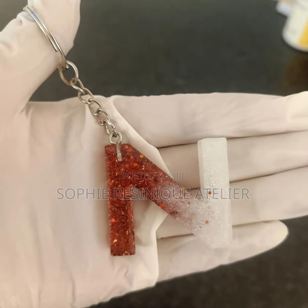 Handmade Resin Alphabet Keychain - thumbnail 7