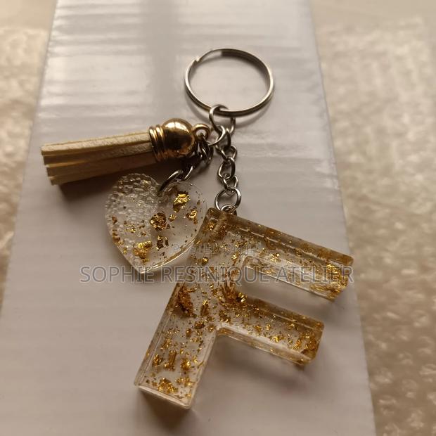 Handmade Resin Alphabet Keychain - thumbnail 14